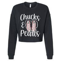 Chucks And Pearls Gift Kamala Harris New Vice President Cropped Pullover Crew