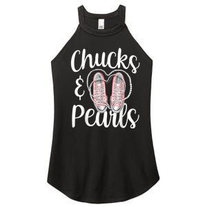 Chucks And Pearls Gift Kamala Harris New Vice President Women's Perfect Tri Rocker Tank