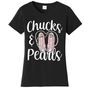 Chucks And Pearls Gift Kamala Harris New Vice President Women's T-Shirt