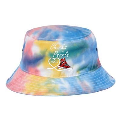 Chucks And Pearls 2024 Kamala Harris For President 47th Gift Tie Dye Newport Bucket Hat