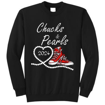 Chucks And Pearls 2024 Kamala Harris For President 47th Gift Sweatshirt