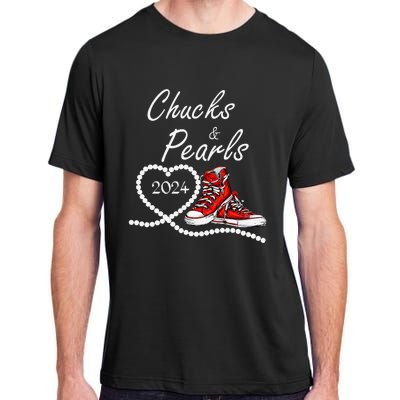 Chucks And Pearls 2024 Kamala Harris For President 47th Gift Adult ChromaSoft Performance T-Shirt