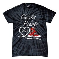 Chucks And Pearls 2024 Kamala Harris For President 47th Gift Tie-Dye T-Shirt