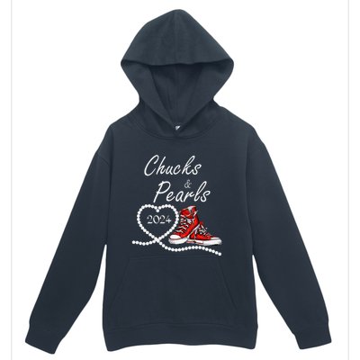 Chucks And Pearls 2024 Kamala Harris For President 47th Gift Urban Pullover Hoodie