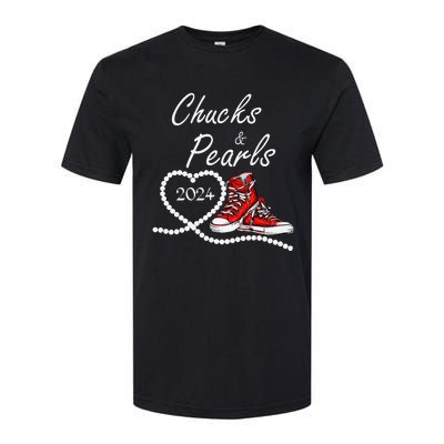 Chucks And Pearls 2024 Kamala Harris For President 47th Gift Softstyle CVC T-Shirt