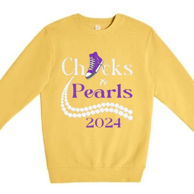 Chucks And Pearls I Understand The Assignment 2024 Gift Premium Crewneck Sweatshirt