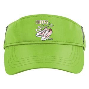 Chucks And Pearls Kamala Harris 2024 Aka Sorority Pink And Green Adult Drive Performance Visor