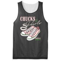 Chucks And Pearls Kamala Harris 2024 Aka Sorority Pink And Green Mesh Reversible Basketball Jersey Tank