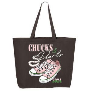 Chucks And Pearls Kamala Harris 2024 Aka Sorority Pink And Green 25L Jumbo Tote