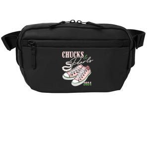 Chucks And Pearls Kamala Harris 2024 Aka Sorority Pink And Green Crossbody Pack