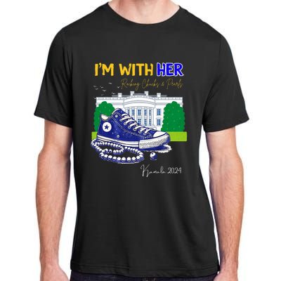 Chucks And Pearls IM With Her Kamala 2024 Adult ChromaSoft Performance T-Shirt