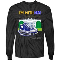 Chucks And Pearls IM With Her Kamala 2024 Tie-Dye Long Sleeve Shirt