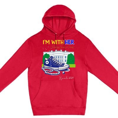 Chucks And Pearls IM With Her Kamala 2024 Premium Pullover Hoodie