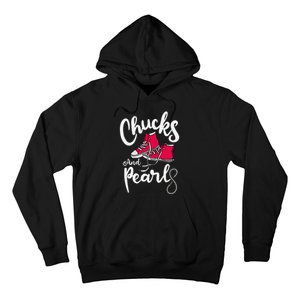 Chucks And Pearls IM With Her Kamala Harris Supporters Hoodie