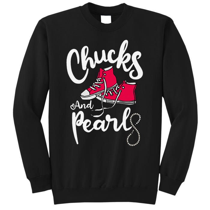 Chucks And Pearls IM With Her Kamala Harris Supporters Sweatshirt