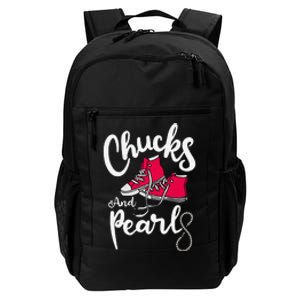 Chucks And Pearls IM With Her Kamala Harris Supporters Daily Commute Backpack