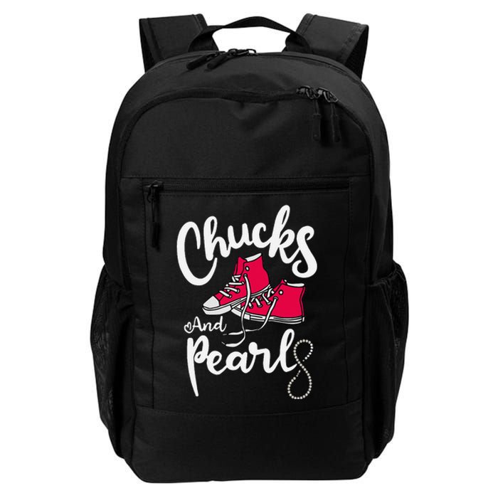 Chucks And Pearls IM With Her Kamala Harris Supporters Daily Commute Backpack