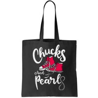 Chucks And Pearls IM With Her Kamala Harris Supporters Tote Bag