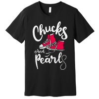 Chucks And Pearls IM With Her Kamala Harris Supporters Premium T-Shirt