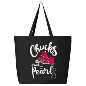 Chucks And Pearls IM With Her Kamala Harris Supporters 25L Jumbo Tote