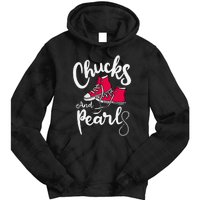 Chucks And Pearls IM With Her Kamala Harris Supporters Tie Dye Hoodie