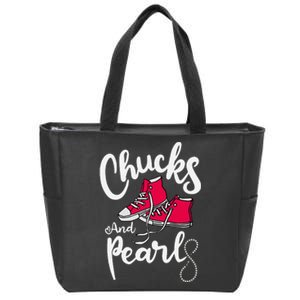 Chucks And Pearls IM With Her Kamala Harris Supporters Zip Tote Bag