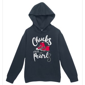 Chucks And Pearls IM With Her Kamala Harris Supporters Urban Pullover Hoodie