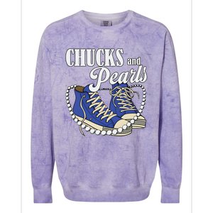 Chucks And Pearls IM With Her Kamala 2024 Colorblast Crewneck Sweatshirt