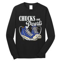 Chucks And Pearls IM With Her Kamala 2024 Long Sleeve Shirt