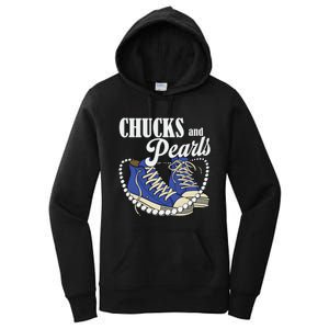 Chucks And Pearls IM With Her Kamala 2024 Women's Pullover Hoodie