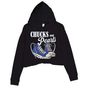 Chucks And Pearls IM With Her Kamala 2024 Crop Fleece Hoodie