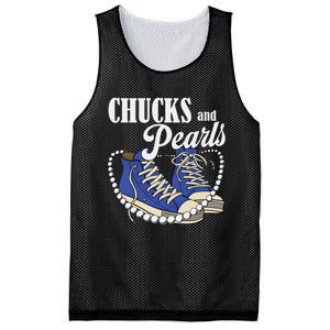 Chucks And Pearls IM With Her Kamala 2024 Mesh Reversible Basketball Jersey Tank