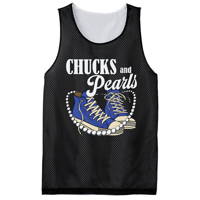 Chucks And Pearls IM With Her Kamala 2024 Mesh Reversible Basketball Jersey Tank