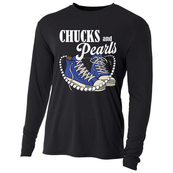 Chucks And Pearls IM With Her Kamala 2024 Cooling Performance Long Sleeve Crew