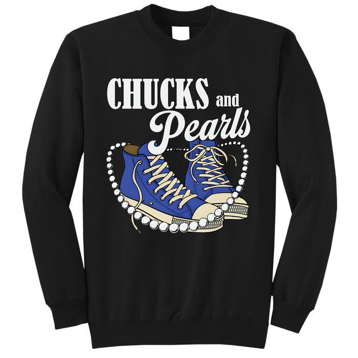 Chucks And Pearls IM With Her Kamala 2024 Tall Sweatshirt