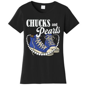 Chucks And Pearls IM With Her Kamala 2024 Women's T-Shirt