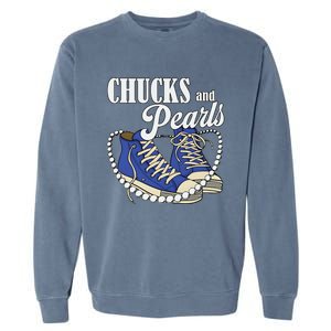 Chucks And Pearls IM With Her Kamala 2024 Garment-Dyed Sweatshirt