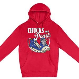 Chucks And Pearls IM With Her Kamala 2024 Premium Pullover Hoodie