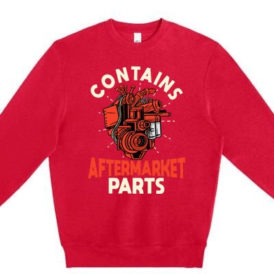 Contains Aftermarket Parts Open Heart Surgery Survivor Premium Crewneck Sweatshirt