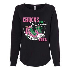 Chucks And Pearls IM With Her Kamala 2024 Womens California Wash Sweatshirt