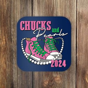 Chucks And Pearls IM With Her Kamala 2024 Coaster