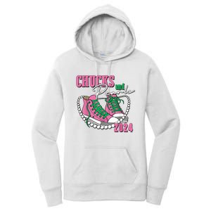 Chucks And Pearls IM With Her Kamala 2024 Women's Pullover Hoodie