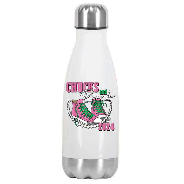 Chucks And Pearls IM With Her Kamala 2024 Stainless Steel Insulated Water Bottle