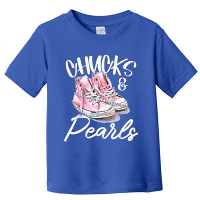 Chucks And Pearls Kamala Harris 2024 Toddler T-Shirt