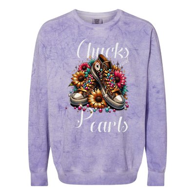 Chucks And Pearls S Colorblast Crewneck Sweatshirt