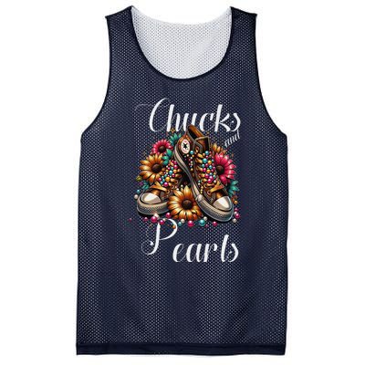 Chucks And Pearls S Mesh Reversible Basketball Jersey Tank