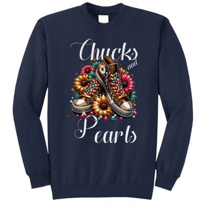 Chucks And Pearls S Tall Sweatshirt