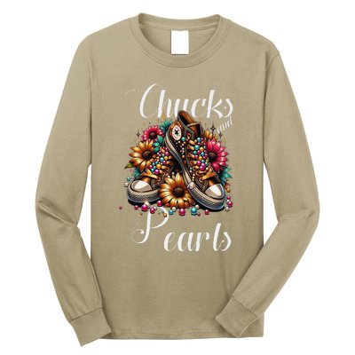 Chucks And Pearls S Long Sleeve Shirt