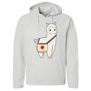 Cute Alpaca Pun Funny Alpaca My Bag Performance Fleece Hoodie