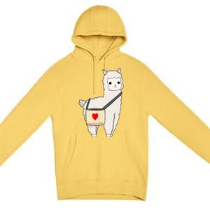 Cute Alpaca Pun Funny Alpaca My Bag Premium Pullover Hoodie